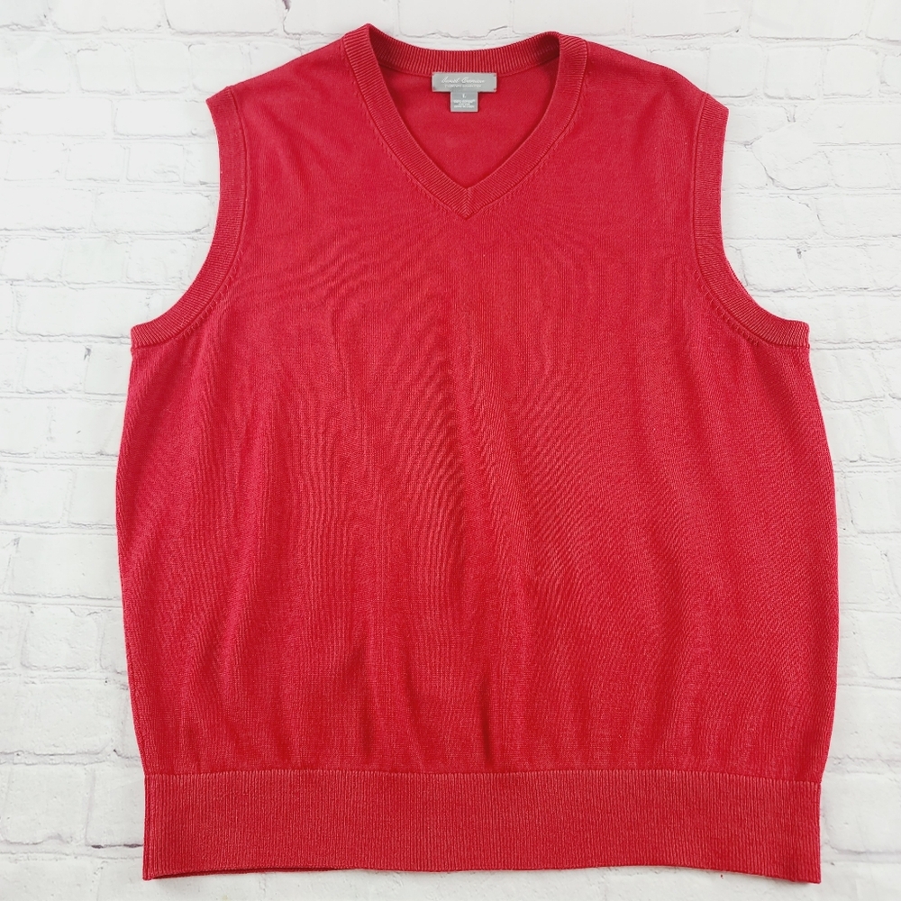 Daniel Cremieux Men's Large Supima Cotton Grandpa Vest Red